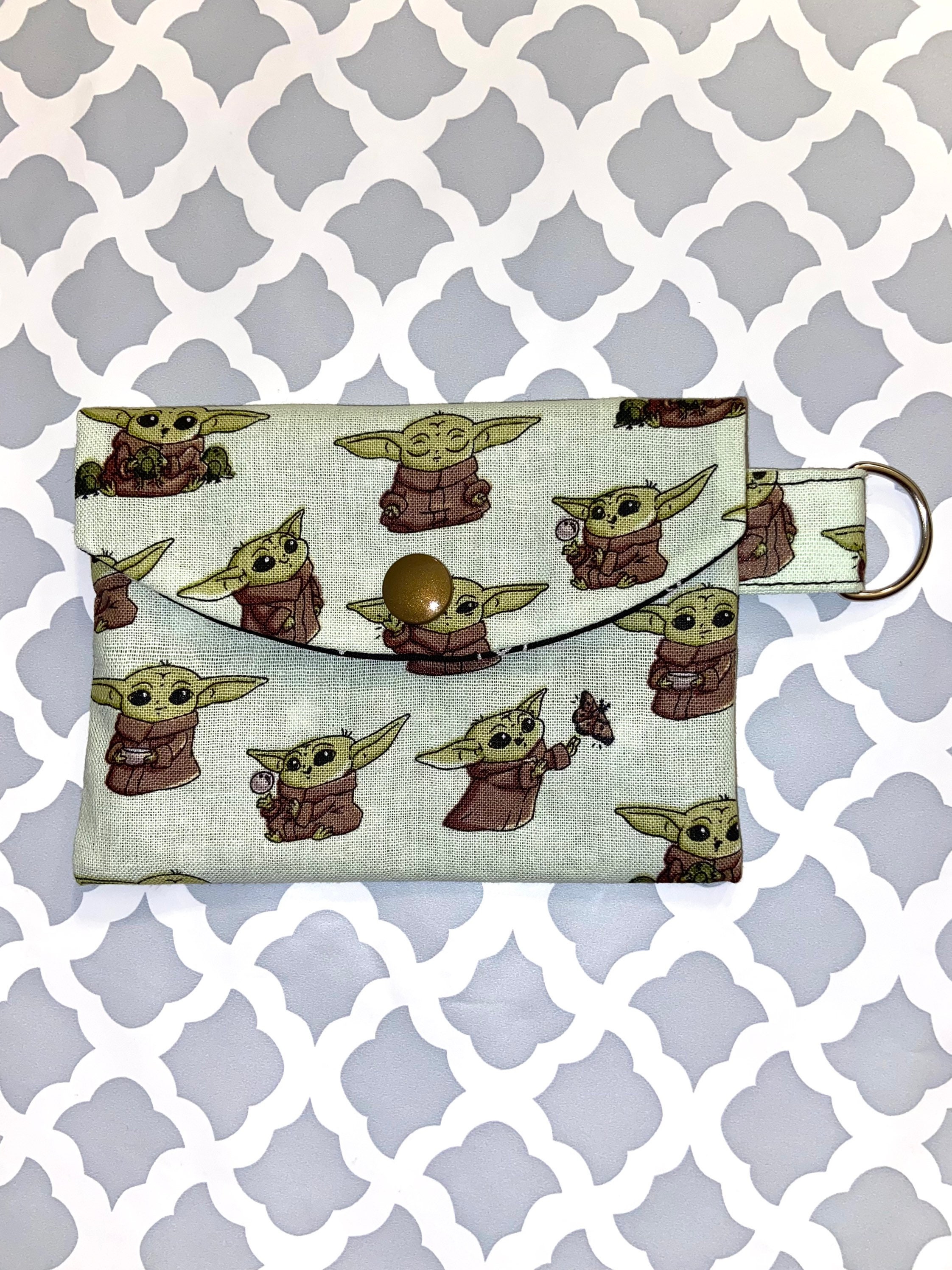 Baby Yoda Lanyard and Key Fob Card Pouch Etsy