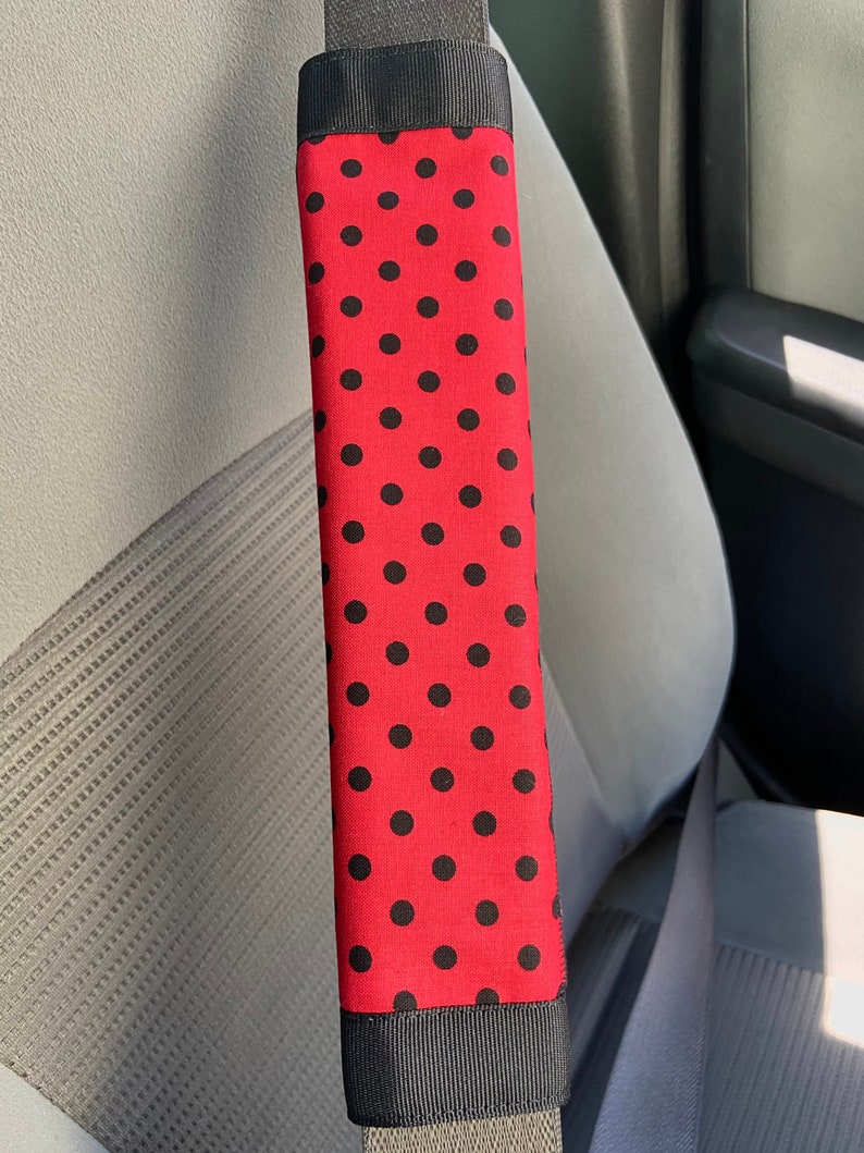 Hot Pink Polka Dots Seat Belt Covers Seat Belt Cover Seat Etsy