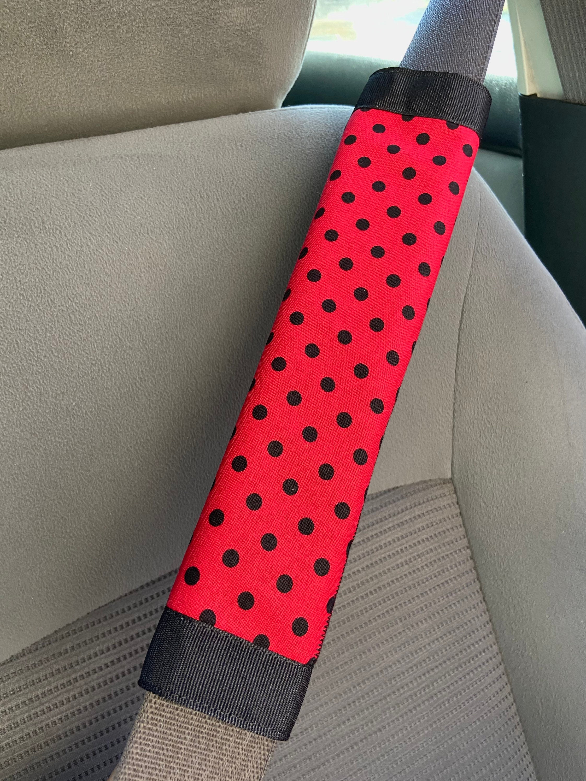 Hot Pink Polka Dots Seat Belt Covers Seat Belt Cover Seat Etsy