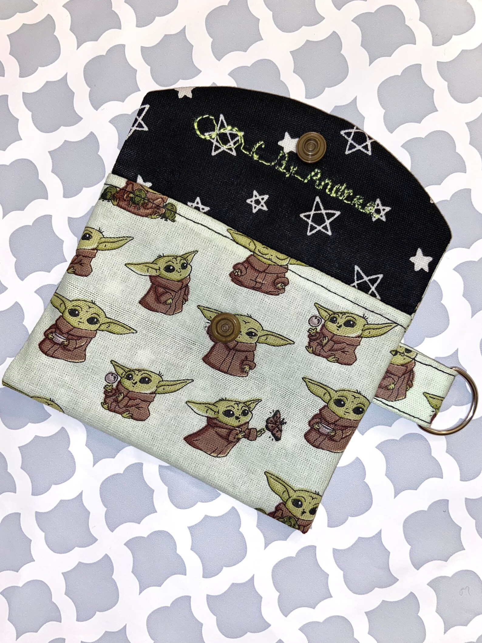 Baby Yoda Lanyard and Key Fob Card Pouch Etsy