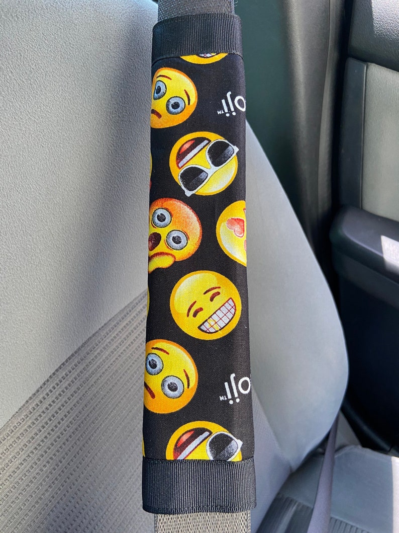 Emoji Heads Seat Belt Covers & Lanyard Bundle Seat Belt Etsy