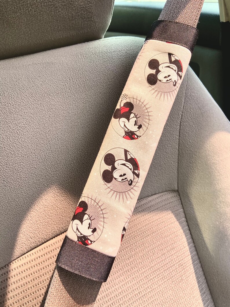 Mickey and Minnie Mouse Seat Belt Covers Seat Belt Cover Car Etsy
