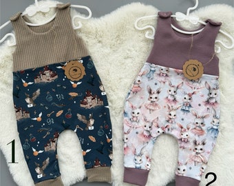 Strampler in verschiedenen Farben Baby Newborn auch Frühchchen Tiere Waffel french Terry Romper Hose Geschenk Geburt Idee