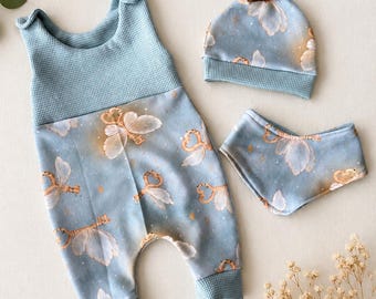 Handmade Baby Romper Set | Romper with Hat & Scarf | Newborn Outfit | Baby Gift | Baby Clothes for Boys and Girls