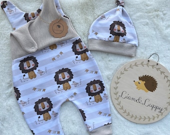 Baby Romper Romper Dungarees Baby Newborn Waffle Jersey gaufre tricot Beige Romper Pantalon Français Terry unisexe chaud romper lion cadeau