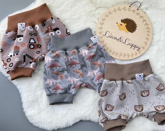 Bloomers short baby pants shorts child boy baby excavator construction site Dino Gr. 56 - 128 shorts