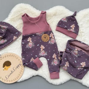 Personalized Baby Romper - Pink Romper with Metal Buttons - Birth Gift, Christening, for Girls, Handmade Baby Clothing Set