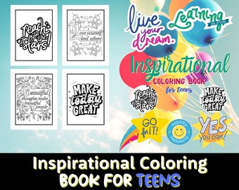 Inspirational Coloring Book for Teens