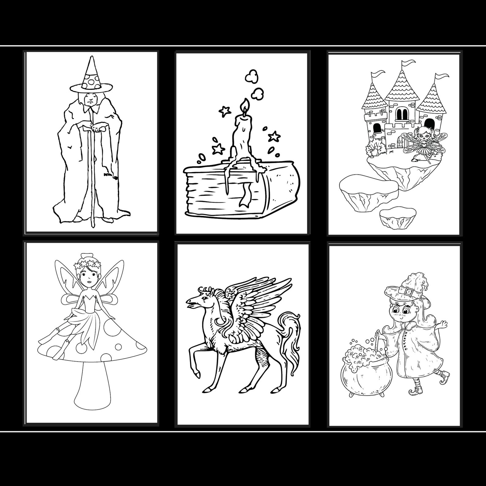 Magical Coloring Book Pages for Kids 30 Drawings Printable Etsy