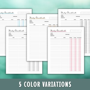 Study Checklist - Exam Study Prep Printable - Revision Tracker - PDF ...