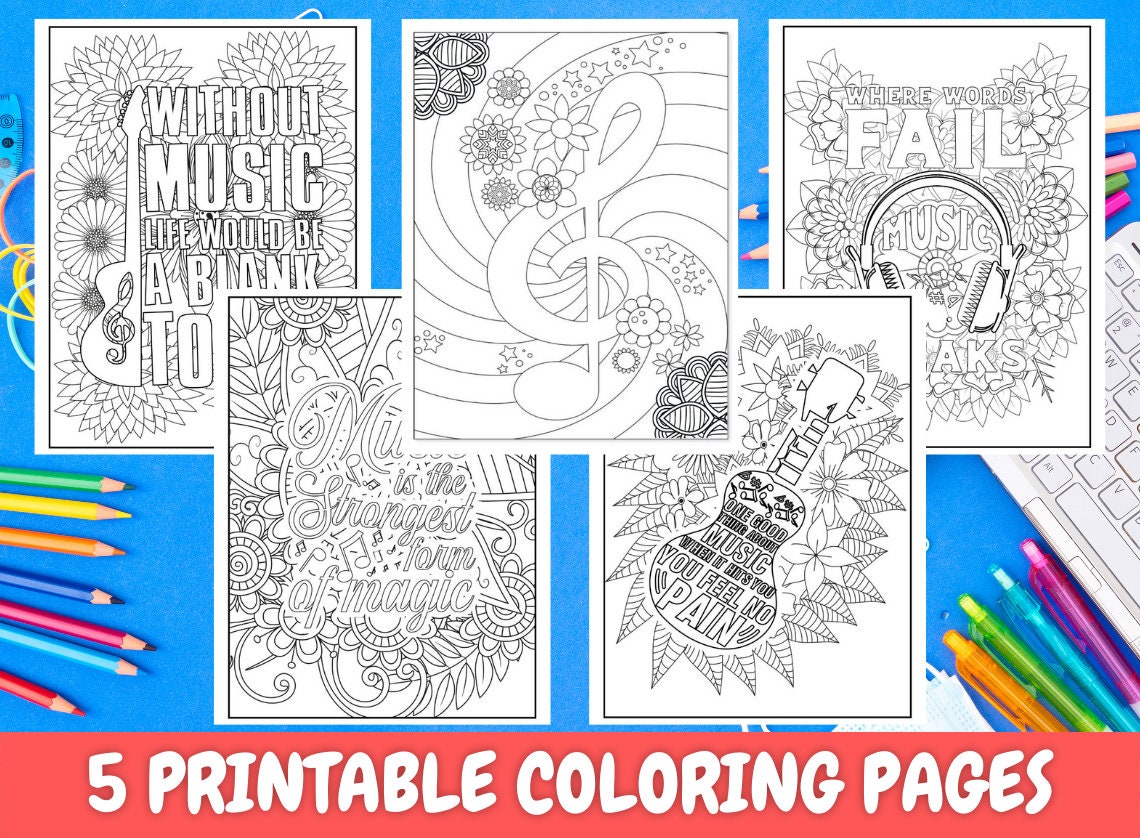 MUSICAL MARKERS VOL.1 - DIGITAL DOWNLOAD COLORING BOOK – Musical