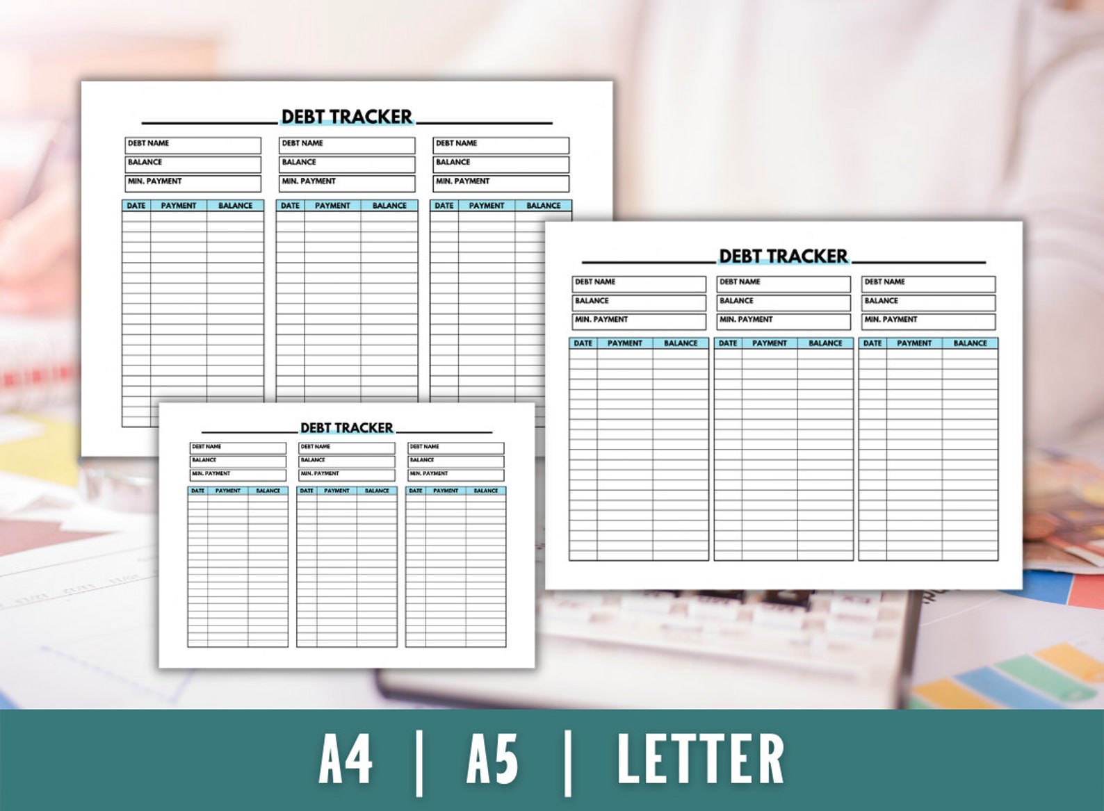 Debt Tracker - Snowball Debt Tracker Printable - Debt Payment Log ...
