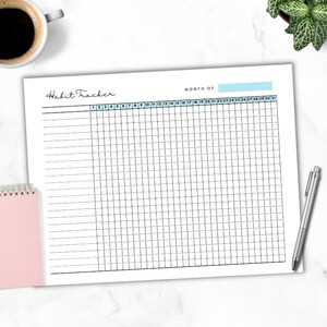 Habit Tracker Printable - Self Care Checklist - Regimen Checklist - A3 ...