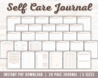 Self Care Tracker, Self Care Journal and Checklist, Prompted, Weekly/Yearly Agenda, Therapy, Personal Goals, Visuals