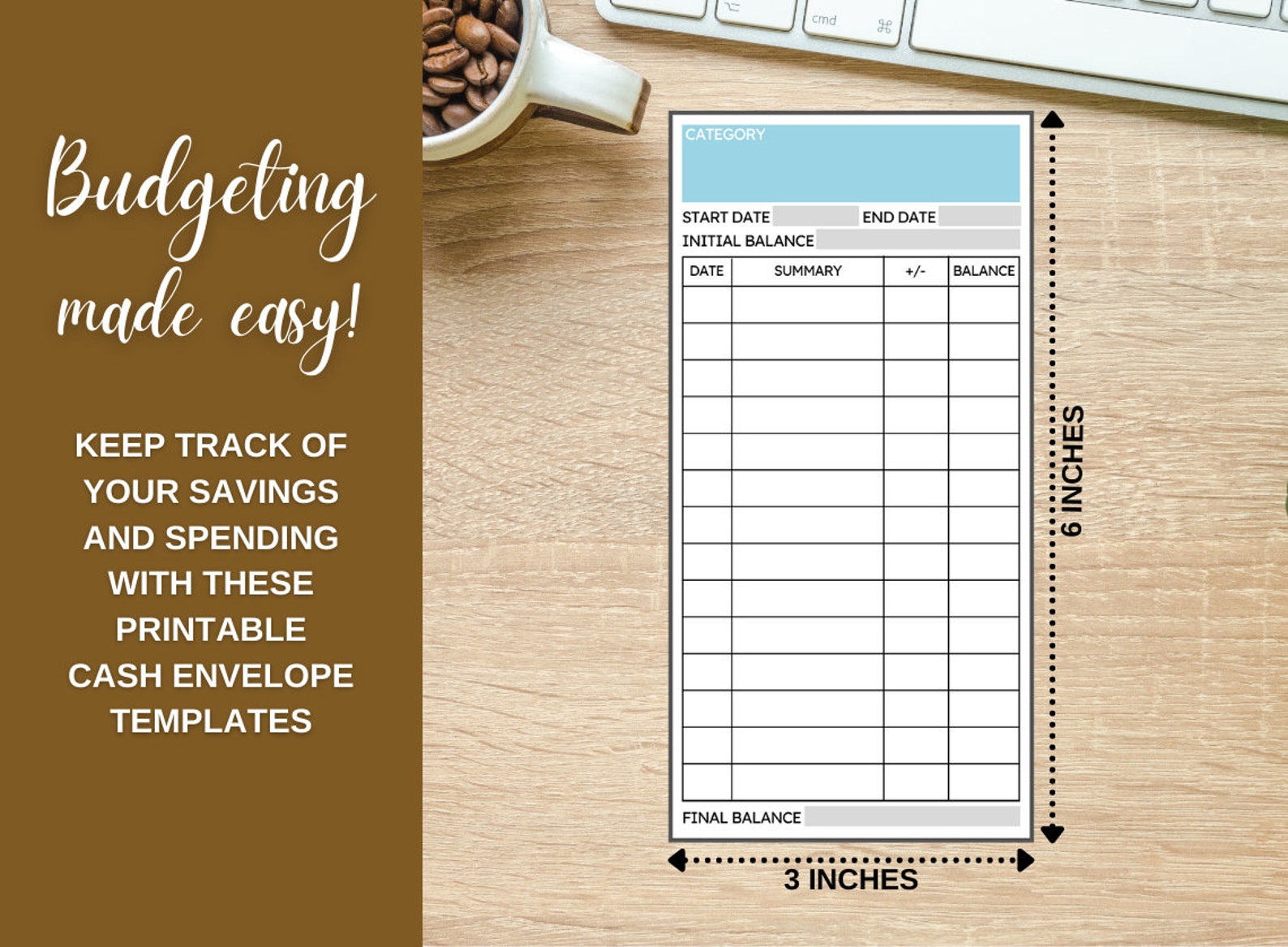 Cash Envelope Tracker Printable Cash Envelope Inserts Cash - Etsy