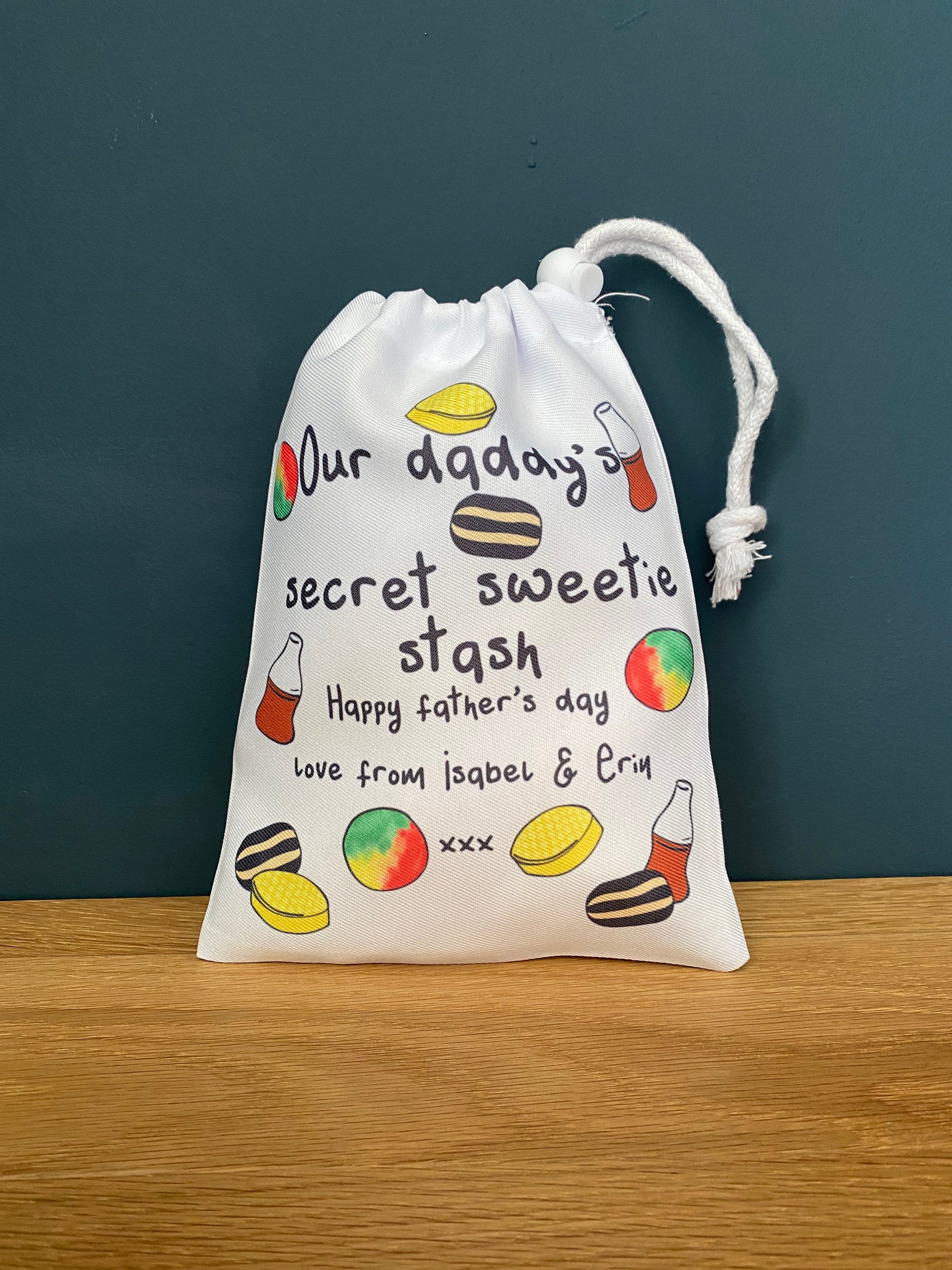 Personalised Father's Day Gift Bag Sweetie Bag Etsy