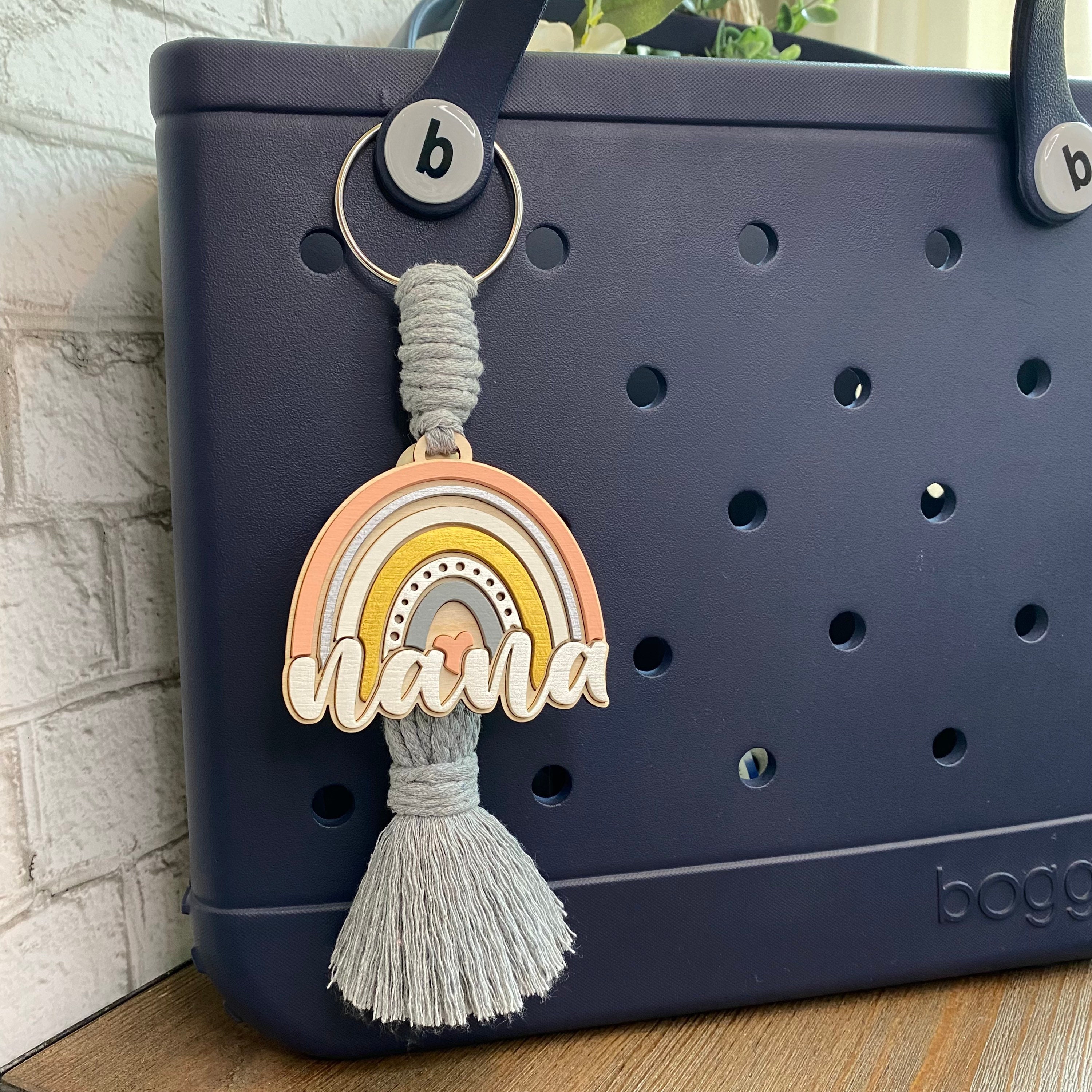 Bogg Bag Charm Boho Nana Rainbow Etsy