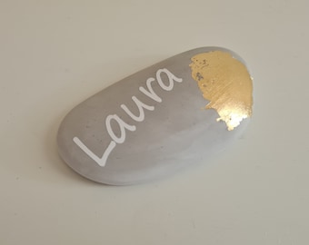 Name stone, name stone, place stone, customizable stone as a place card for birthdays, communions, weddings, Christmas