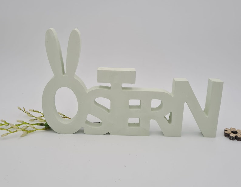 Schriftzug OSTERN zum Aufstellen in vielen Farben, Ostern Osterdeko Dekoration Ostern Geschenk Ostern Pastell-Grün