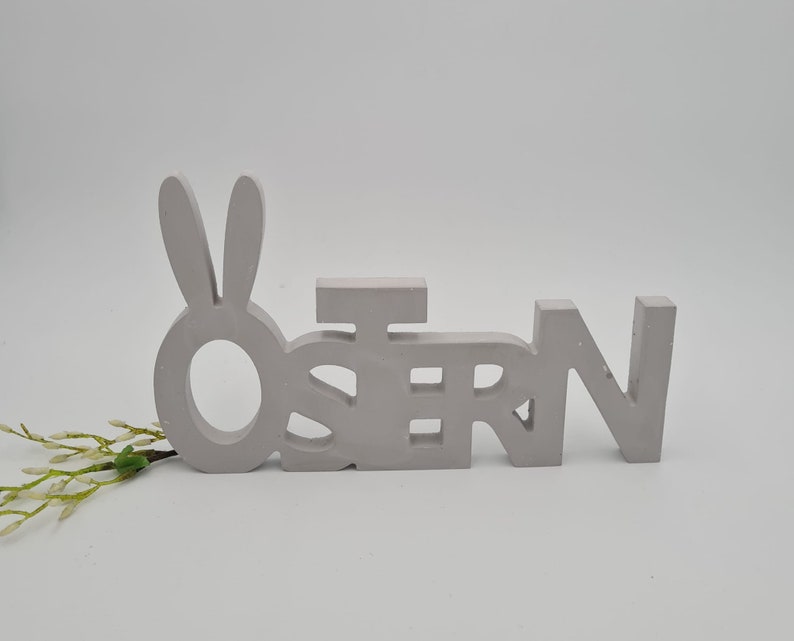 Schriftzug OSTERN zum Aufstellen in vielen Farben, Ostern Osterdeko Dekoration Ostern Geschenk Ostern Grau