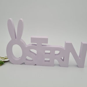 Schriftzug OSTERN zum Aufstellen in vielen Farben, Ostern Osterdeko Dekoration Ostern Geschenk Ostern Pastell-Lila