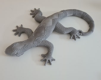 toller Gecko, Eidechse, handgegossen, in verschiedenen Farben, handmade, Keramik, Keramikdeko, Betondeko