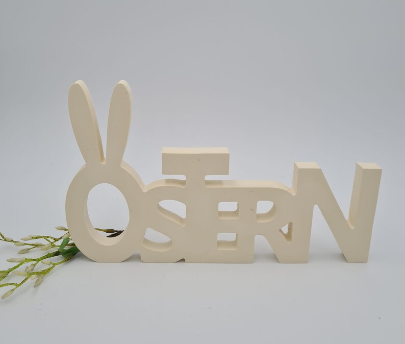 Schriftzug OSTERN zum Aufstellen in vielen Farben, Ostern Osterdeko Dekoration Ostern Geschenk Ostern Pastell-Gelb