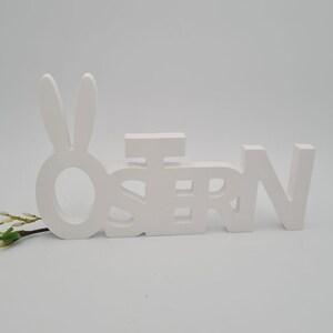 Schriftzug OSTERN zum Aufstellen in vielen Farben, Ostern Osterdeko Dekoration Ostern Geschenk Ostern Weiß