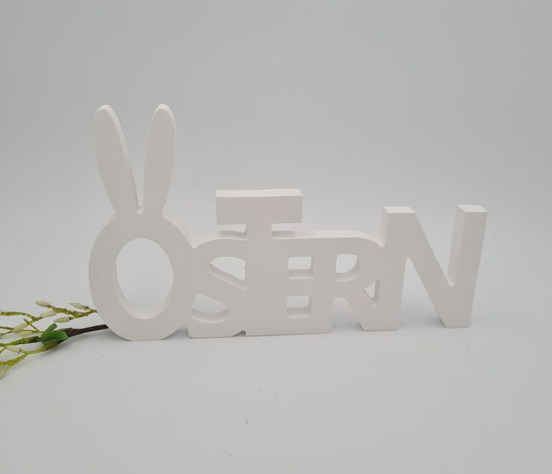 Schriftzug OSTERN zum Aufstellen in vielen Farben, Ostern Osterdeko Dekoration Ostern Geschenk Ostern Weiß