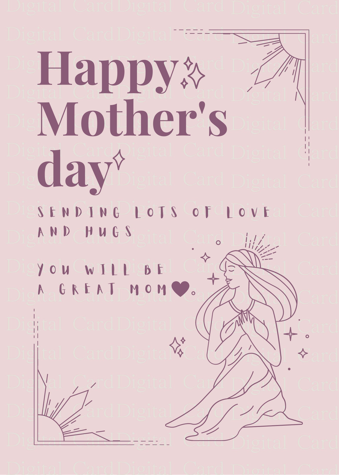 Printable Mother's Day card for Mom to be Card for mom to Etsy
