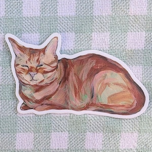 Ginger Cat Loaf // Vinyl Sticker
