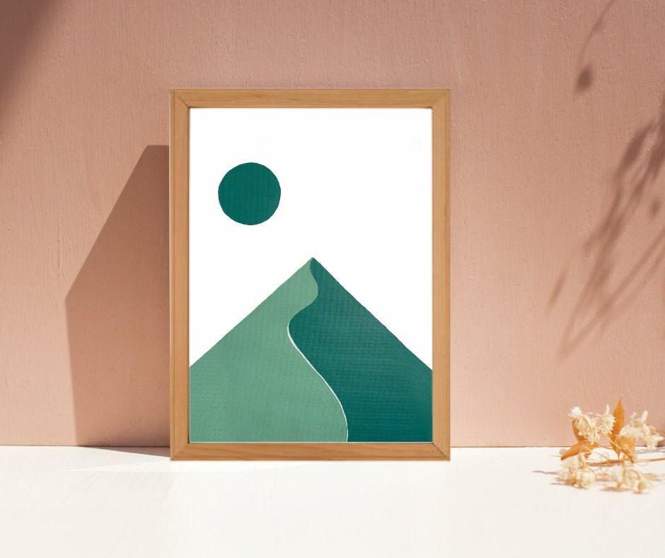 Midcentury Modern Poster Prints From Acrylic on Canvas Etsy