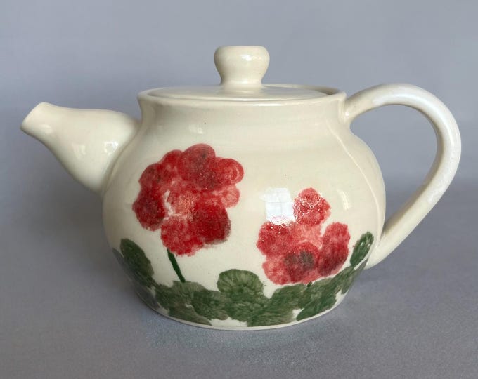 Geranium Teapot