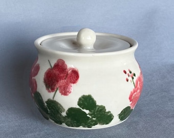 Geranium Lidded Jar