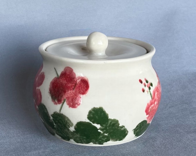 Geranium Lidded Jar