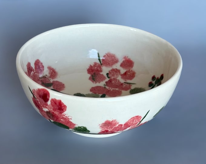 Geranium Casserole Dish/Serving Bowl