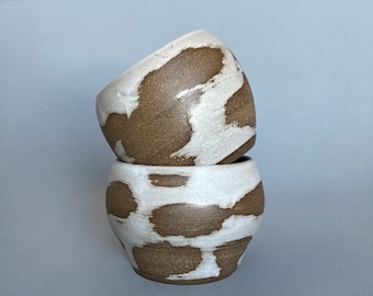 Cowhide Tea Cups - Set of 2