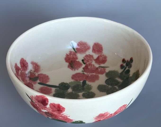 Geranium Casserole Dish/Serving Bowl