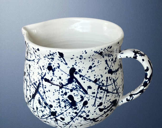 Handmade Splash Pottery Pitcher - 52 oz - Kitchen Decor
