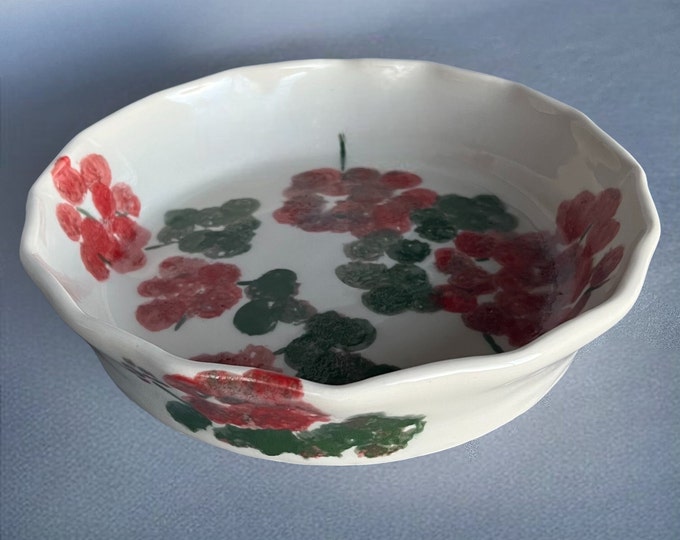 Geranium Pie Plate
