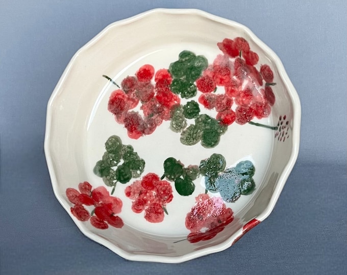 Geranium Pie Plate
