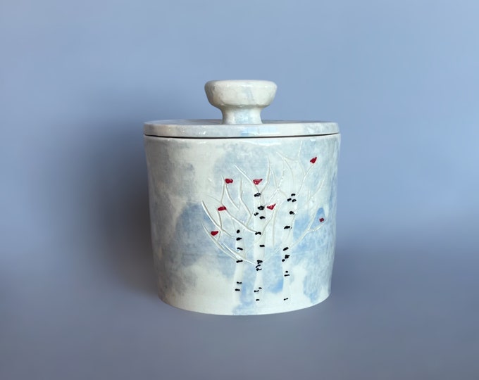 Aspen Lidded Jar - Winter Edition