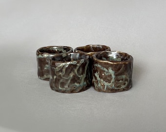 Cortona Napkin Rings - Dark Effect