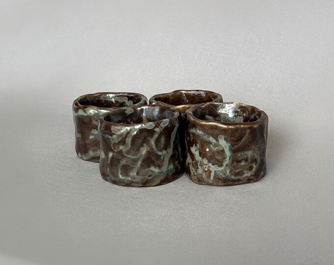 Cortona Napkin Rings - Dark Effect