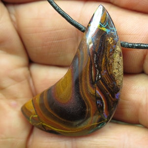 Crazy unique patterned Boulder opal pendant