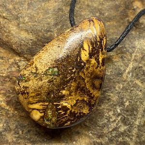 Unique Double Sided  Boulder Matrix Opal Pendant E34