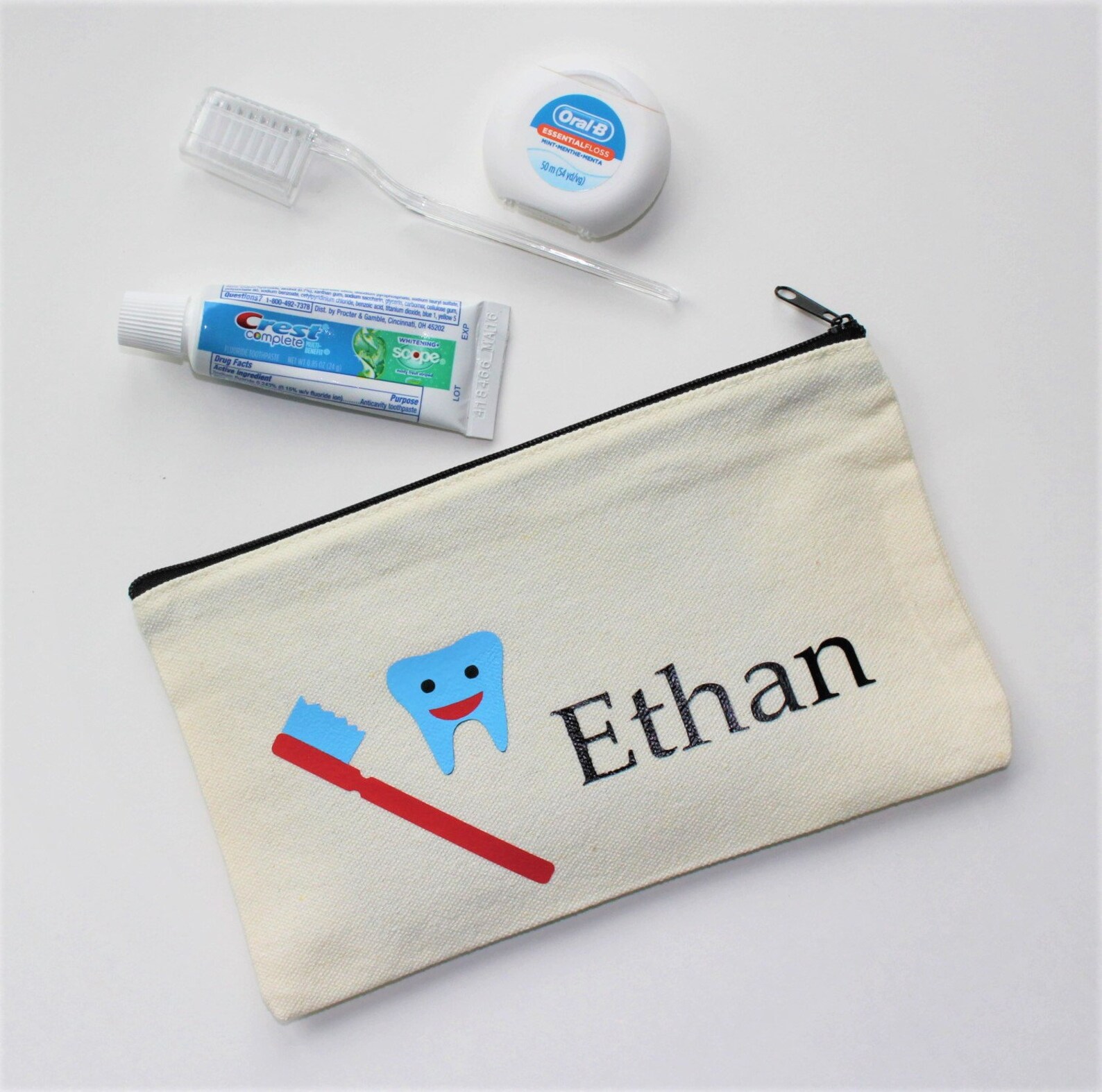 Dental Hygiene Bag Toothbrush Case Custom Zippered Pouch Etsy