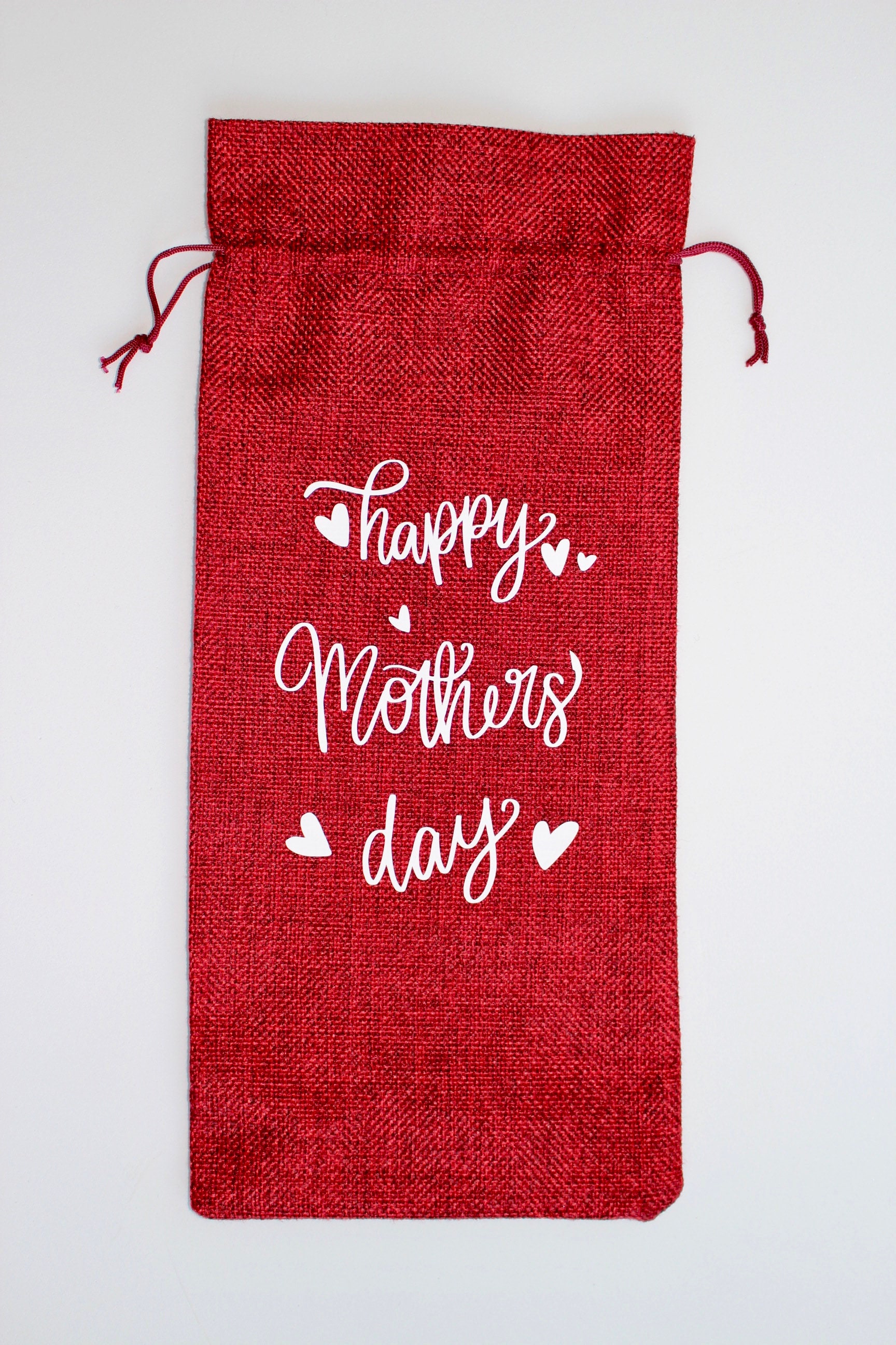 Happy Mother's Day Wine Bag Personalized Burlap Wine Bags Rehearsal
