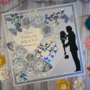 Carte de mariage de luxe, carte personnalisée, carte de félicitations