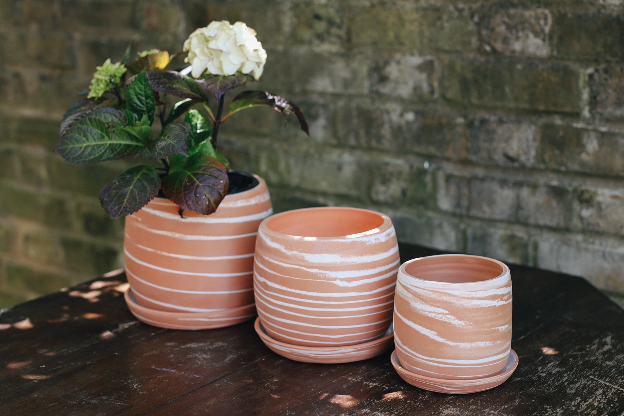 Handgemachte Terrakotta Töpfe mit Untertassen Etsy